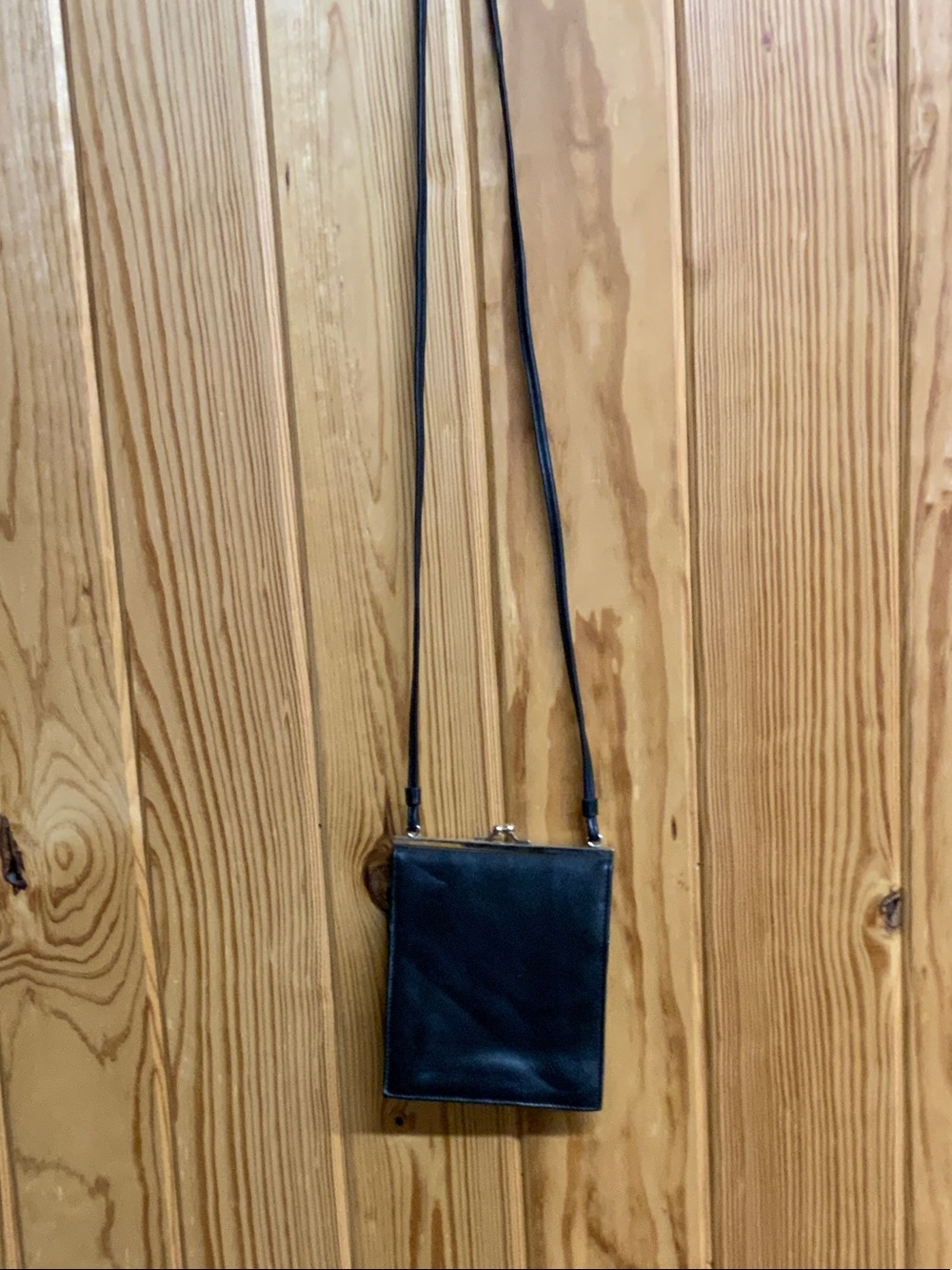 Bechamel Black Leather Crossbody Bag
